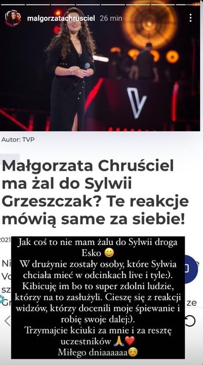 Małgorzata Chruściel ostatecznie rozwiała wątpliwości /Instagram /materiał zewnętrzny