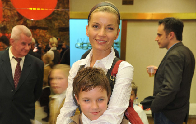 Małgorzata Foremniak z synem Patrykiem /fot.Radosław Nawrocki &nbsp; /Agencja FORUM