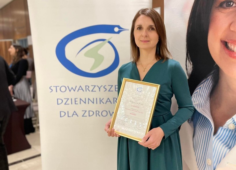 Małgorzata Janik, dziennikarka Interii ZDROWIE, została nagrodzona w konkursie "Dziennikarz Medyczny Roku 2022" /INTERIA.PL