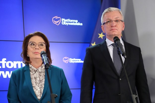 Małgorzata Kidawa-Błońska i Jacek Jaśkowiak /Leszek Szymański /PAP