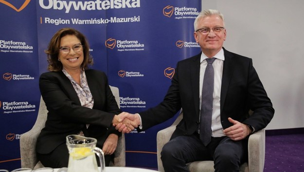 Małgorzata Kidawa-Błońska i Jacek Jaśkowiak / 	Tomasz Waszczuk    /PAP