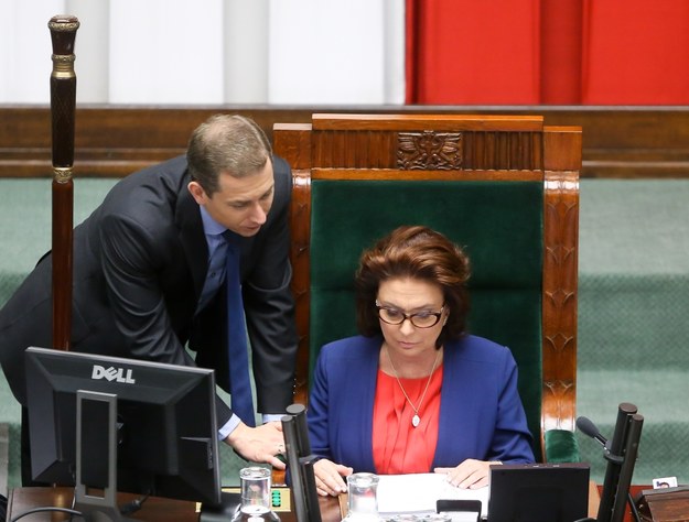 Małgorzata Kidawa-Błońska i nowy rzecznik rządu Cezary Tomczyk /Paweł Supernak /PAP