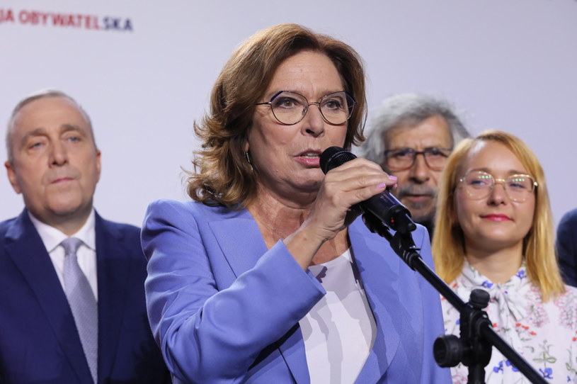 Małgorzata Kidawa-Błońska w sztabie Koalicji Obywatelskiej /Paweł Supernak /PAP