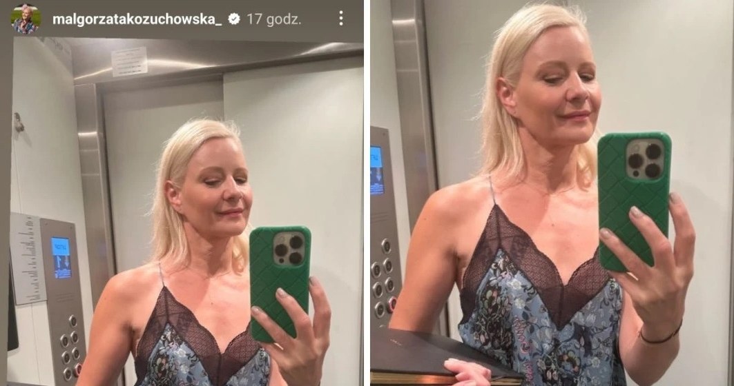 Małgorzata Kożuchowska w bieliźnianej sukience /Instagram