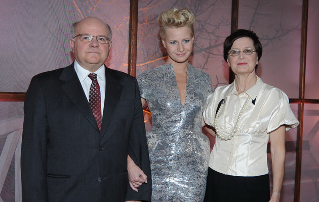 Małgorzata Kożuchowska z rodzicami /Andras Szilagyi /MWMedia