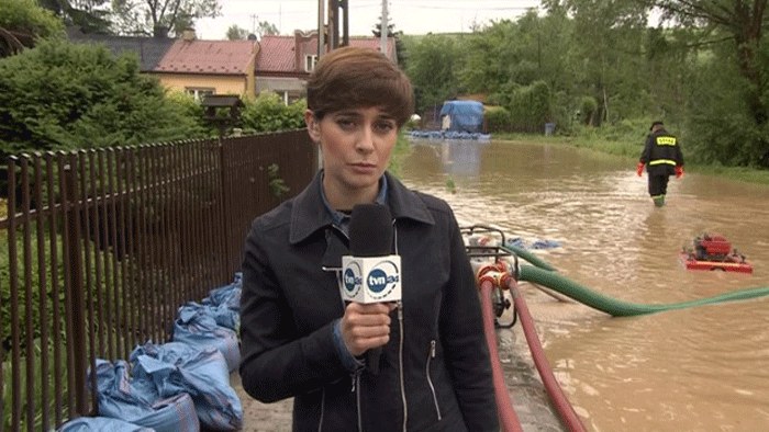 Małgorzata Kukuła jako reporterka /TVN