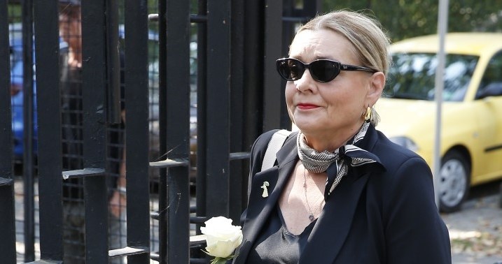 Małgorzata Ostrowska-Królikowska na pogrzebie Stanisława Soyki /AKPA /AKPA