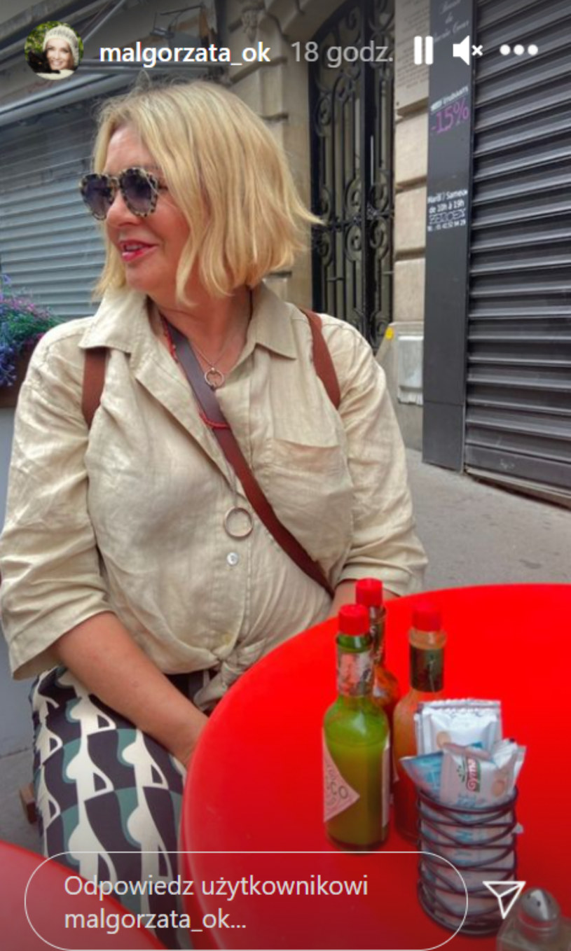 Małgorzata Ostrowska-Królikowska w Paryżu, fot. https://www.instagram.com/malgorzata_ok/ /Instagram