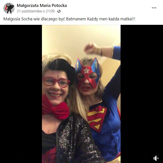 Małgorzata Potocka i Małgorzata Socha na imprezie z okazji Halloween /Facebook