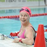 Małgorzata Potocka podczas mistrzostw aktorów w pływaniu!