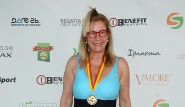 Małgorzata Potocka podczas mistrzostw aktorów w pływaniu!