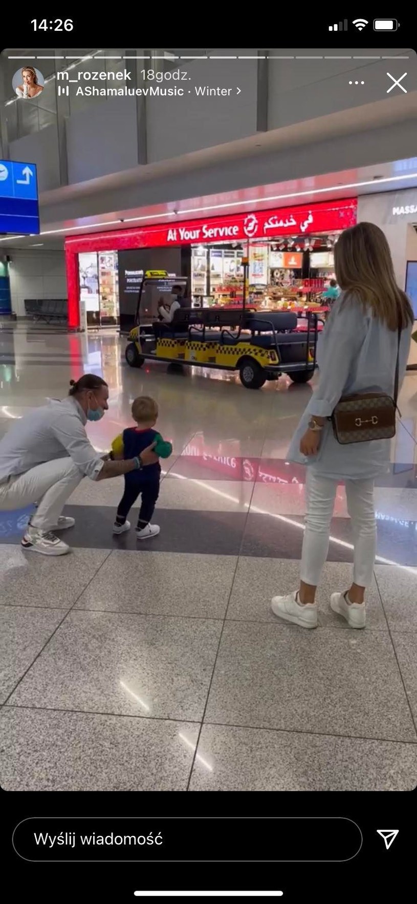 Małgorzata, Radosław i Henryk Majdan na lotnisku /Instagram
