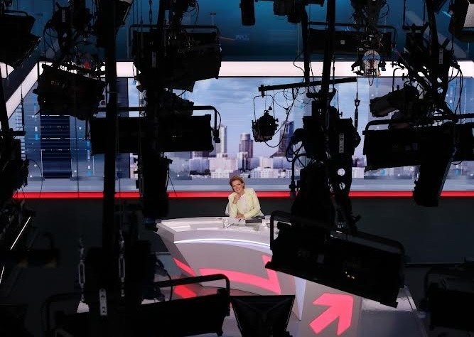 Małgorzata Świtała w studiu Polsat News /Michał Latocha /archiwum prywatne