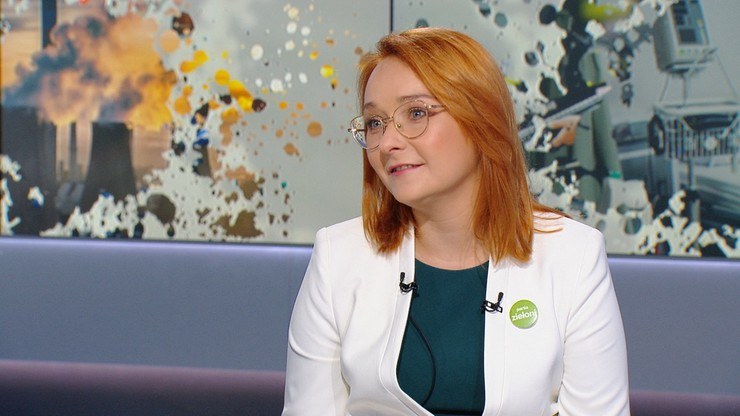 Małgorzata Tracz (Partia Zieloni, Koalicja Obywatelska) w programie "Graffiti" /Polsat News