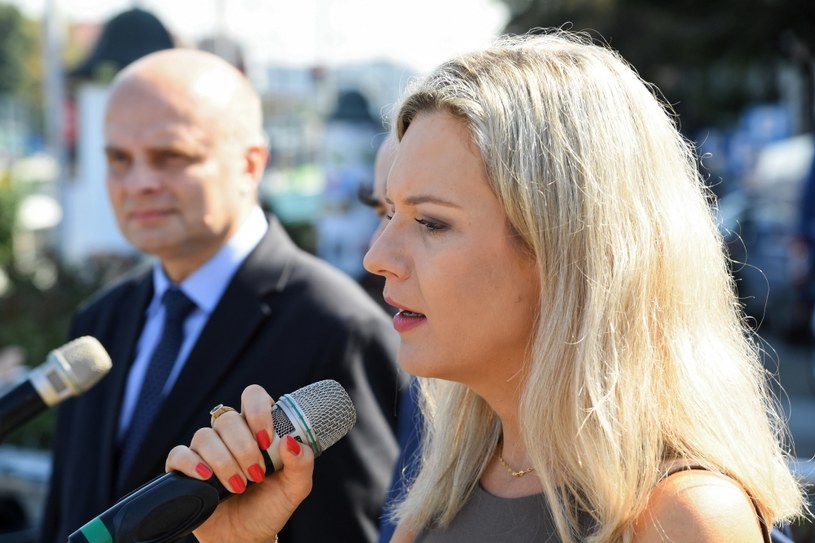 Małgorzata Wassermann podczas konferencji prasowe w Krakowie / 	Jacek Bednarczyk    /PAP