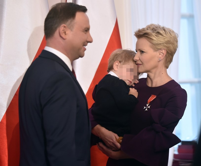 Małgorzata z synkiem i prezydentem /Adam Chełstowski /Agencja FORUM