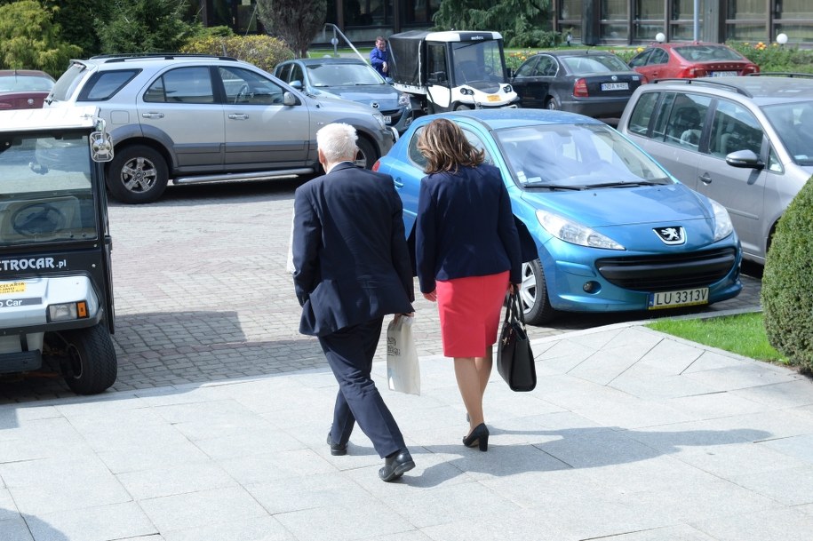 Małgorzata Zwiercan i marszałek senior Kornel Morawiecki /Jacek Turczyk /PAP