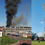 Małopolska: Pożar hal produkcyjnych w Chełmku