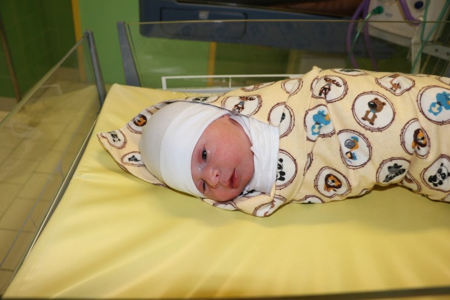 Mały Mieszko, który dziś rano przyszedł na świat w Częstochowie /Józef Polewka /RMF FM