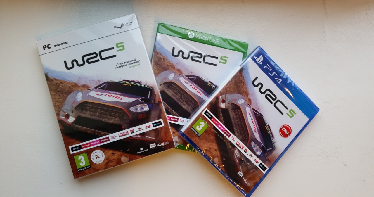 Mamy 3 egzemplarze gry WRC 5 - na PC, XONE i PS4 /INTERIA.PL