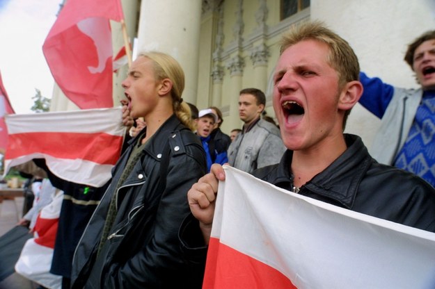 Manifestacja białoruskiej opozycji na zdjęciu ilustracyjnym /SERGEI SUPINSKY /PAP/EPA