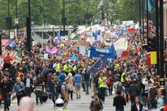 Manifestacja Brytyjczyków przeciwko wyjściu z UE