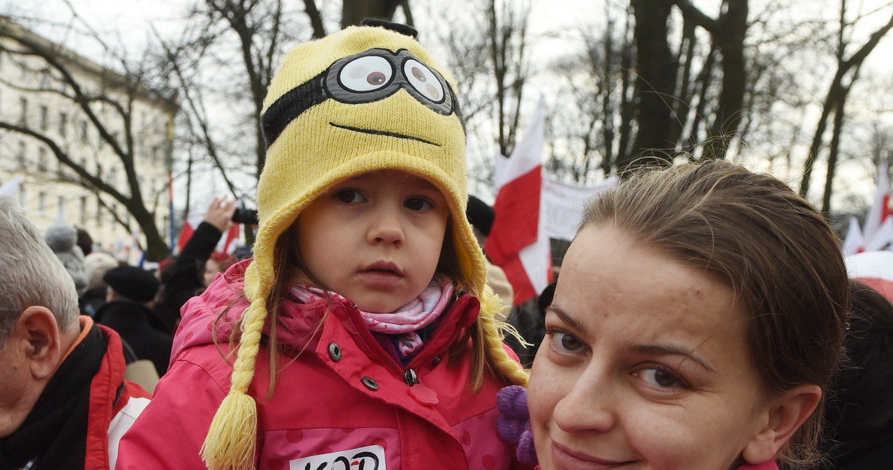 Manifestacja Komitetu Obrony Demokracji w Warszawie