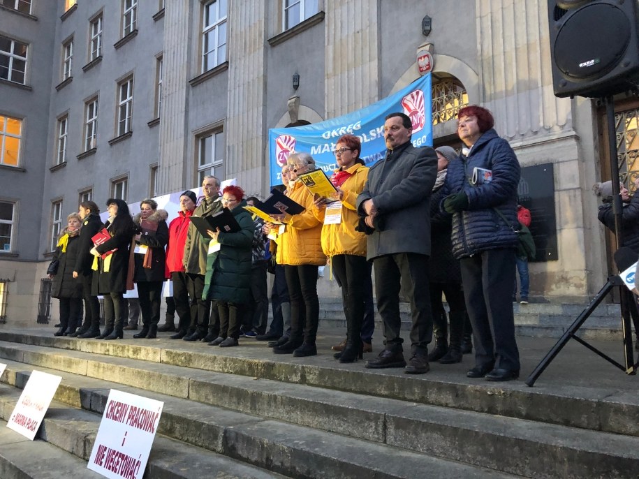 Manifestacja nauczycieli i pracowników oświaty /Anna Kropaczek /RMF FM