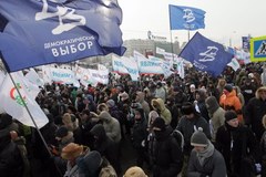 Manifestacja opozycji na ulicach Moskwy