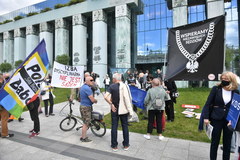 Manifestacja poparcia dla sędziego Wróbla