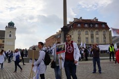 Manifestacja pracowników służby zdrowia w Warszawie