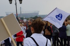 Manifestacja pracowników służby zdrowia w Warszawie