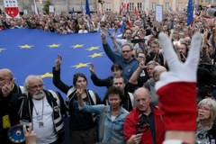 Manifestacja przed siedzibą Sądu Najwyższego w Warszawie