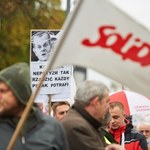Manifestacja trzech związków zawodowych w Gdańsku
