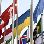 Manifestacja ukraińskich paraolimpijczyków przed ceremonią otwarcia w Pekinie