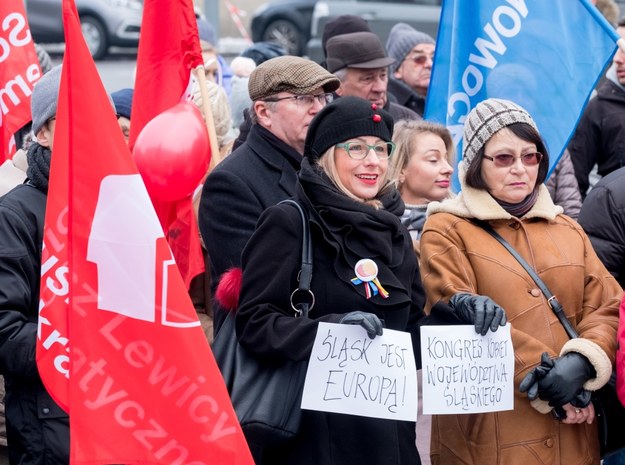 Manifestacja w Katowicach /Andrzej Grygiel /PAP