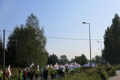Manifestacja w obronie kopalni Kazimierz-Juliusz