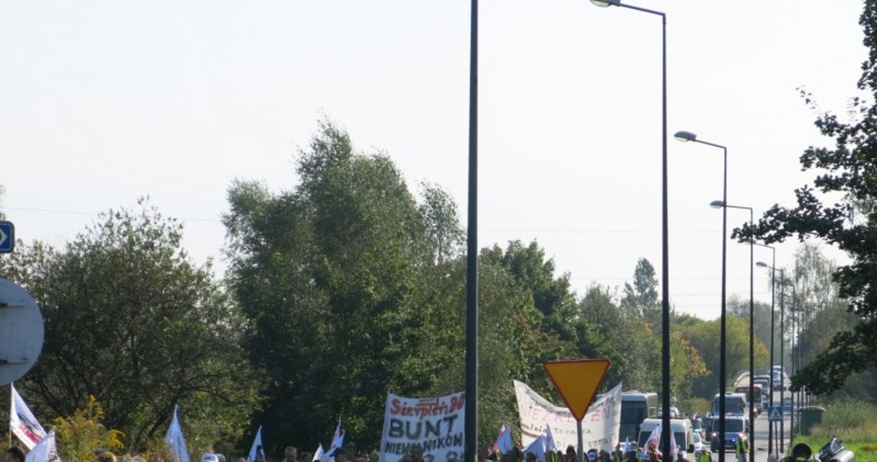Manifestacja w obronie kopalni Kazimierz-Juliusz
