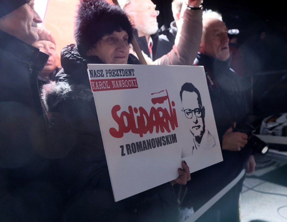 Manifestacja w obronie posła Romanowskiego /Wojciech Olkusnik/ /East News