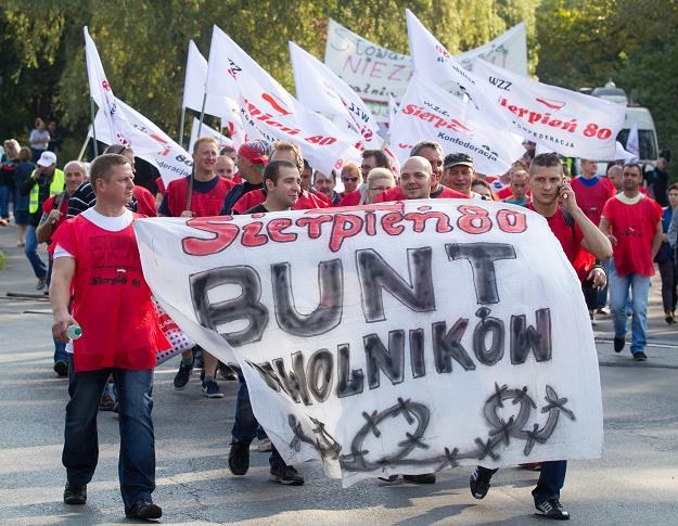 Manifestacja w sosnowieckiej kopalni Kazimierz-Juliusz /PAP
