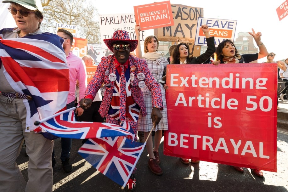 Manifestacja zwolenników brexitu /VICKIE FLORES /PAP/EPA