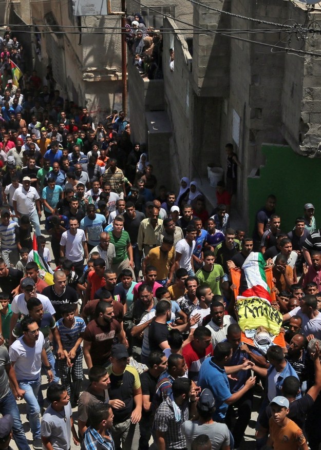Manifestacje na ulicach Jerozolimy /ALAA BADARNEH  /PAP/EPA