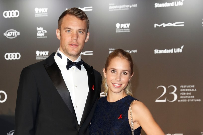 Manuel Neuer z żoną, Niną Neuer /Franziska Krug /Getty Images