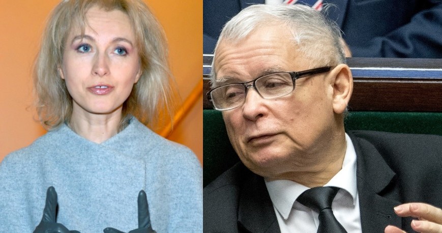 Manuela Gretkowska i Jarosław Kaczyński /- /East News