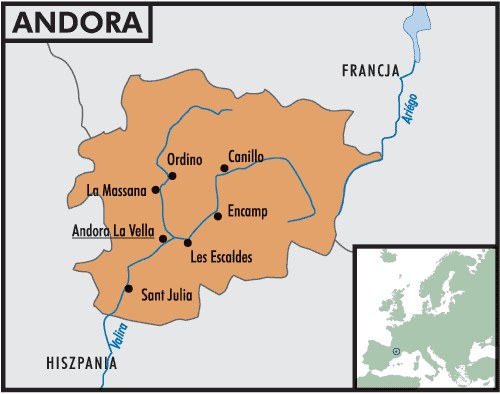 Mapa Andory /Encyklopedia Internautica