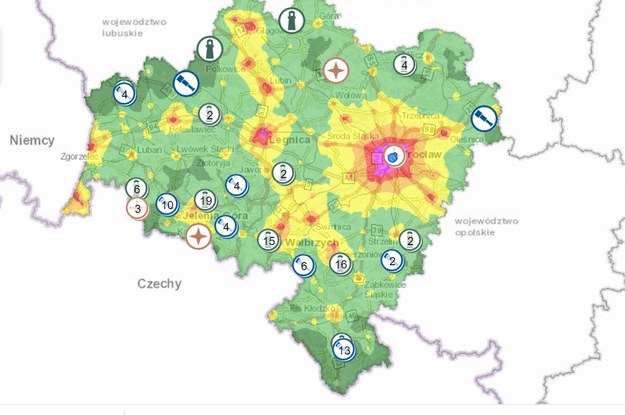 Mapa astroturystyczna /Geoportal Dolny Śląsk /Materiały prasowe