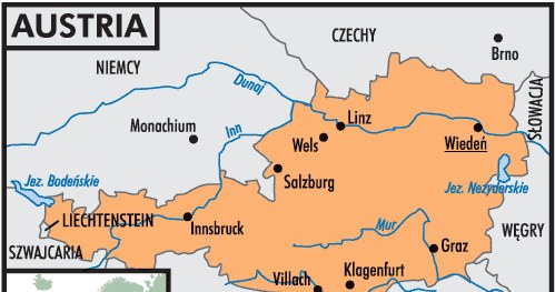 Mapa Austrii /Encyklopedia Internautica