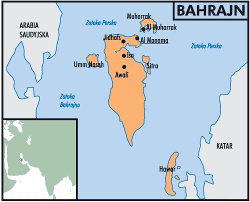 Mapa Bahrajnu /Encyklopedia Internautica