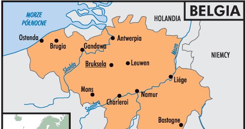 Mapa Belgii /Encyklopedia Internautica