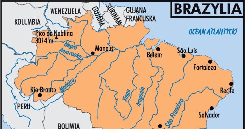 Mapa Brazylii /Encyklopedia Internautica